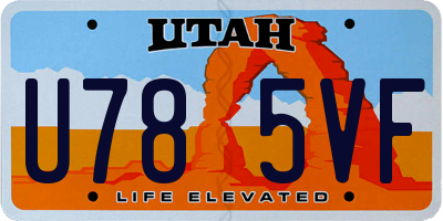 UT license plate U785VF