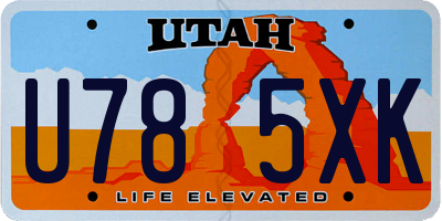 UT license plate U785XK