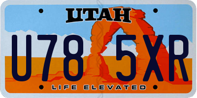 UT license plate U785XR