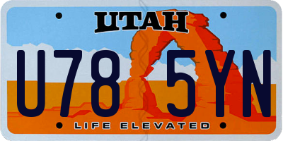UT license plate U785YN