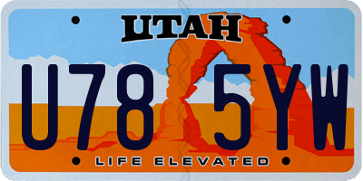UT license plate U785YW
