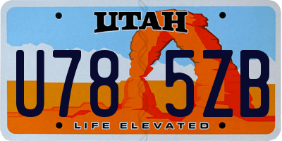 UT license plate U785ZB