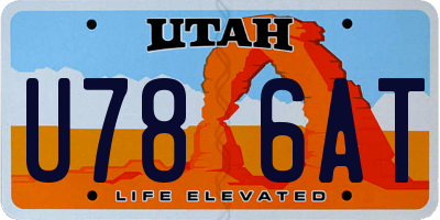 UT license plate U786AT