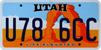 UT license plate U786CC