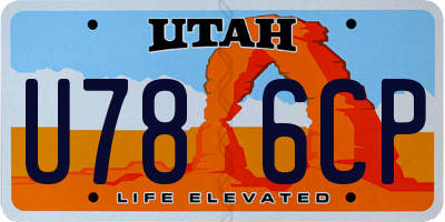 UT license plate U786CP