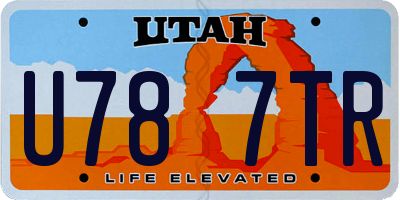 UT license plate U787TR