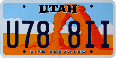 UT license plate U788II