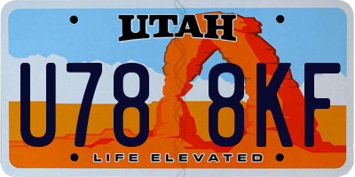 UT license plate U788KF