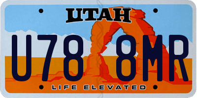 UT license plate U788MR