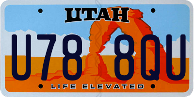 UT license plate U788QU