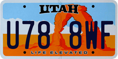 UT license plate U788WF