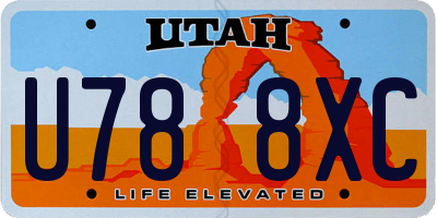 UT license plate U788XC