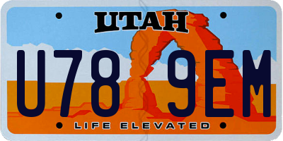 UT license plate U789EM