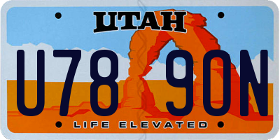 UT license plate U789ON