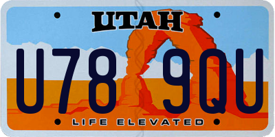 UT license plate U789QU