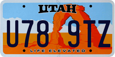 UT license plate U789TZ