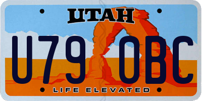 UT license plate U790BC