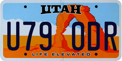 UT license plate U790DR