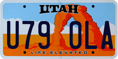 UT license plate U790LA