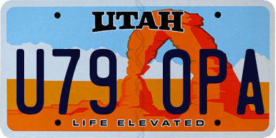 UT license plate U790PA
