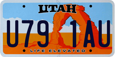 UT license plate U791AU