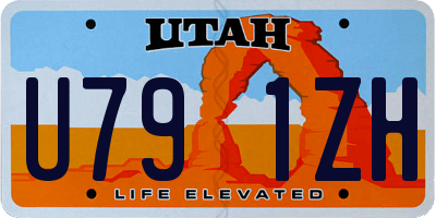 UT license plate U791ZH