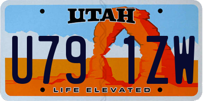 UT license plate U791ZW