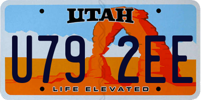 UT license plate U792EE