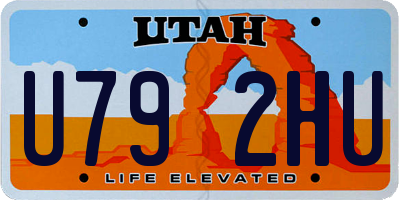 UT license plate U792HU