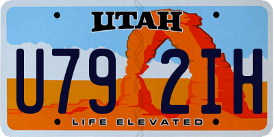 UT license plate U792IH