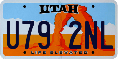 UT license plate U792NL