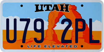 UT license plate U792PL