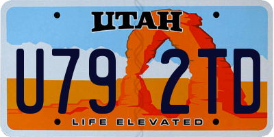 UT license plate U792TD