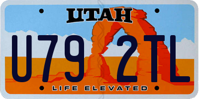 UT license plate U792TL