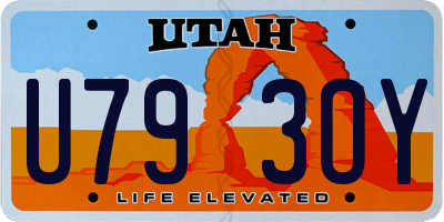 UT license plate U793OY