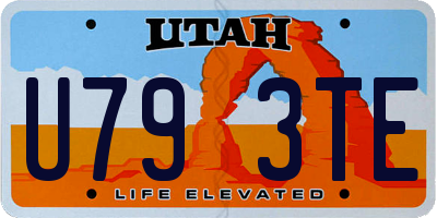 UT license plate U793TE