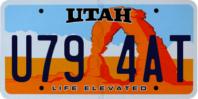 UT license plate U794AT