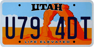 UT license plate U794DT