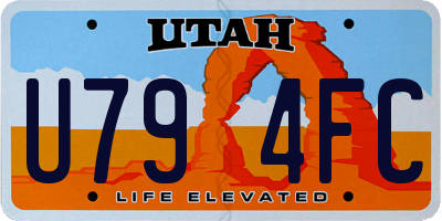 UT license plate U794FC