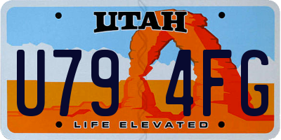 UT license plate U794FG