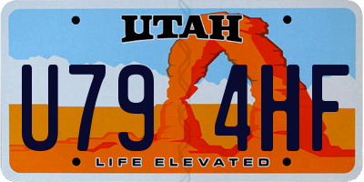 UT license plate U794HF