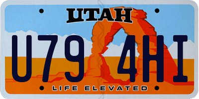 UT license plate U794HI