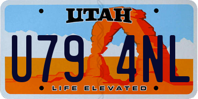 UT license plate U794NL