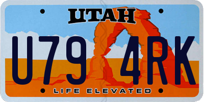 UT license plate U794RK