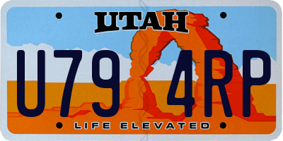 UT license plate U794RP