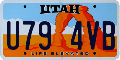 UT license plate U794VB