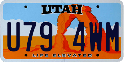 UT license plate U794WM