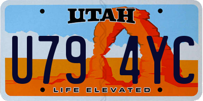 UT license plate U794YC