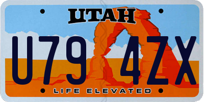 UT license plate U794ZX