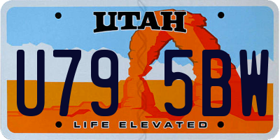 UT license plate U795BW
